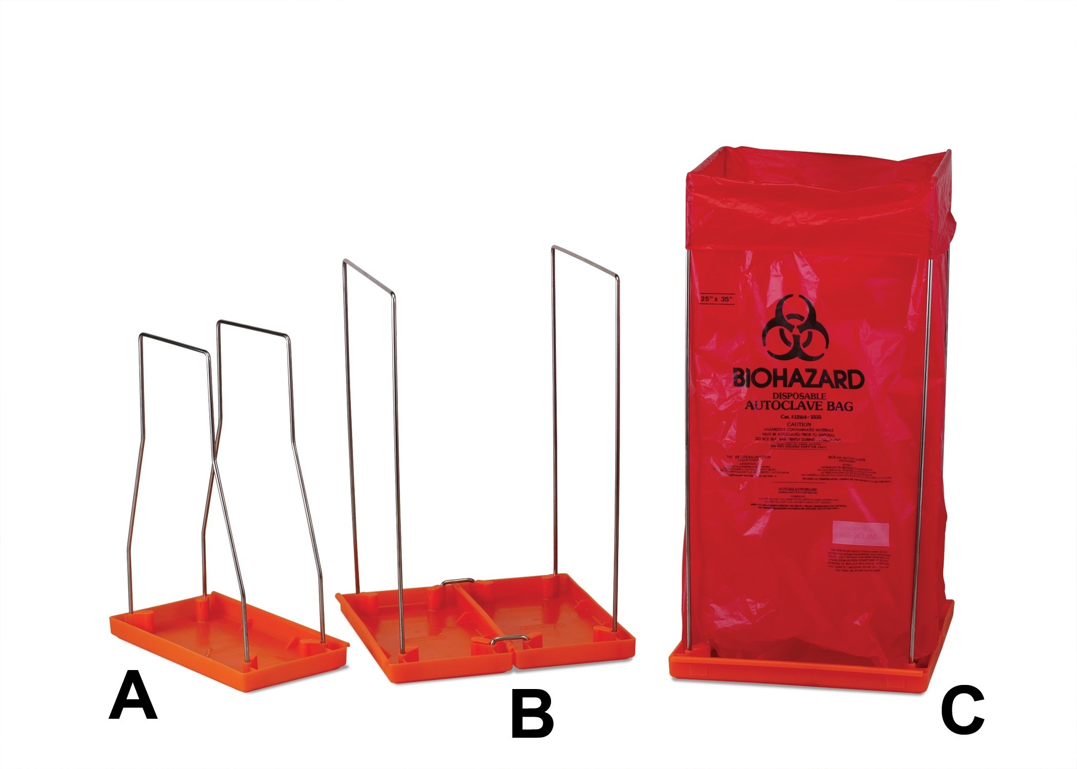 CLAVIES BIOHAZARD BAG HOLDER,LARGE