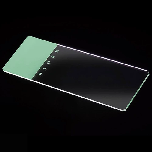 Microscope Slides, Glass, 25 x 75mm, 90 Ground Edges with Safety Corners, Green Frosted, 72/Box, 20 Boxes/Case (10 Gross)