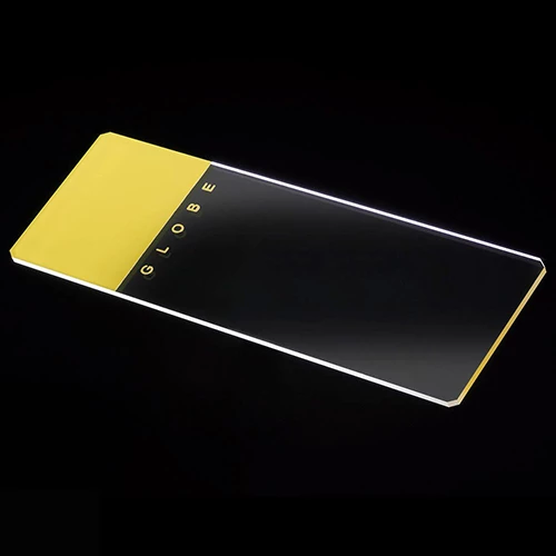 Microscope Slides, Glass, 25 x 75mm, 90 Ground Edges with Safety Corners, Yellow Frosted, 72/Box, 20 Boxes/Case (10 Gross)