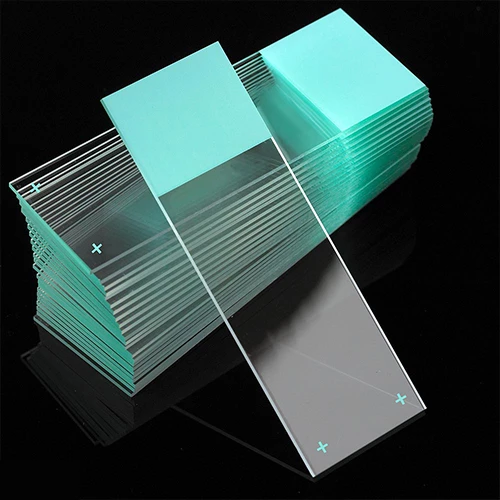 Microscope Slides, Diamond White Glass, 25 x 75mm, Charged, 90 Ground Edges, Aqua Frosted, 72/Box