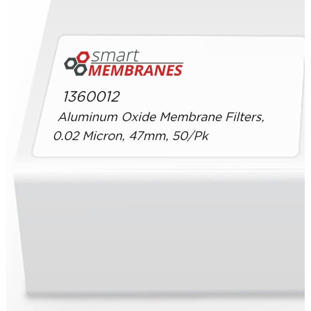 Aluminum Oxide Membrane Filters, 0.02 Micron, 47mm, 50/pk