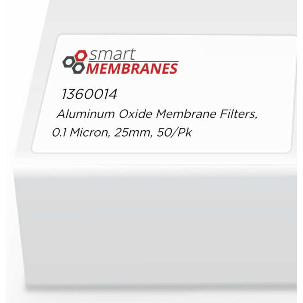 Aluminum Oxide Membrane Filters, 0.1 Micron, 25mm, 50/pk