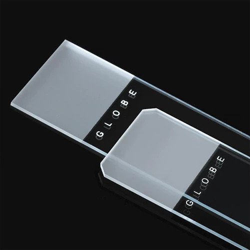 Microscope Slides, Diamond White Glass, 25 x 75mm, 45 Beveled Edges, Clipped Corners, Frosted: 1 End, 2 Sides, 72/Box, 20 Boxes/Case (10 Gross)