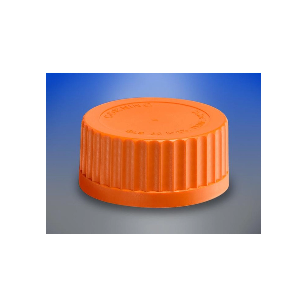 Corning GL32 Orange Polypropylene Screw Cap with Plug Seal