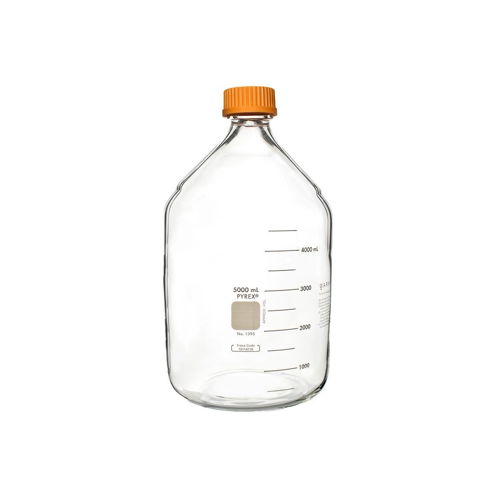 PYREX 5L Round Media Storage Bottles, with GL45 Screw Cap