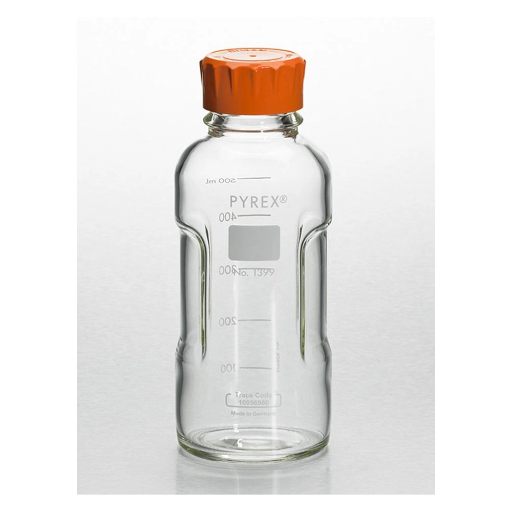 PYREX 1L Round Media Storage Bottles, with GL45 Screw Cap