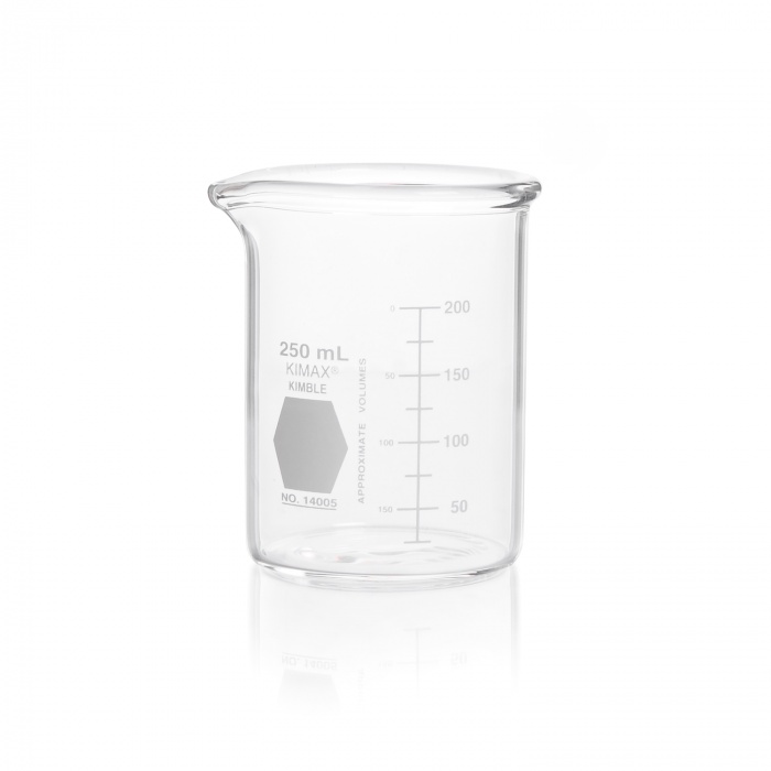 BEAKER,HEAVY DUTY,LOW,SCALE,250ML