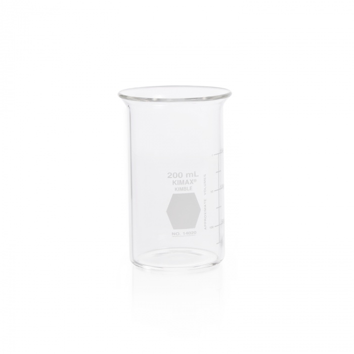 BEAKER,BERZELIUS,TALL FORM,NO SPOUT,200ML
