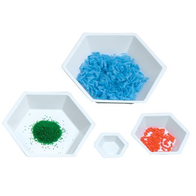 Hexagonal Weigh Boat, Small Anti-static, White