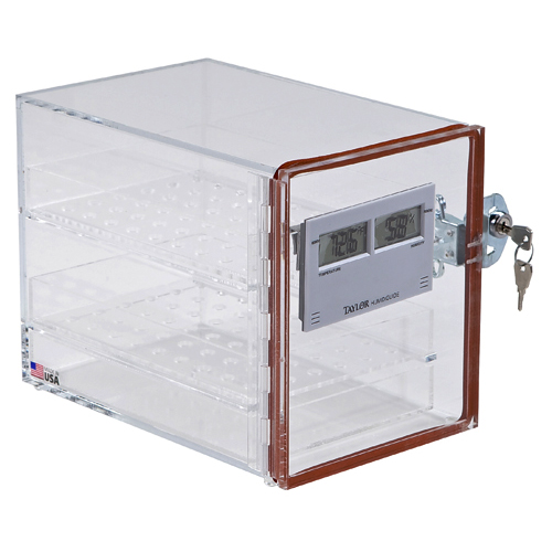 Desiccator Small, Lock/Hygrometer, Acr, 1/EA