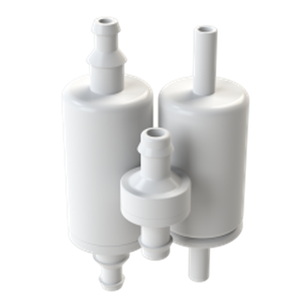 Polypropylene Membrane Capsule Filter, 0.2 Micron, 1/4" MNPT Inlet&Outlet, EFA: 0.8sqft, OAL: 3.5in