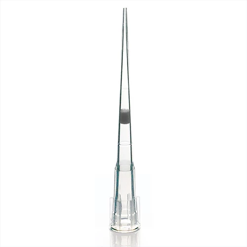 Filter Pipette Tip, 0.1 - 10uL, Certified, Universal, Low Retention, Graduated, 45mm, Extended Length, Natural, STERILE, 96/Rack, 10 Racks/Box - CS/4800
