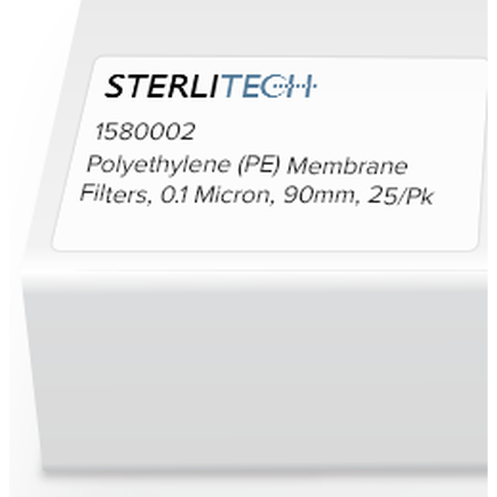 Polyethylene Membrane Filters, 0.1 Micron, 90mm, 25/Pk