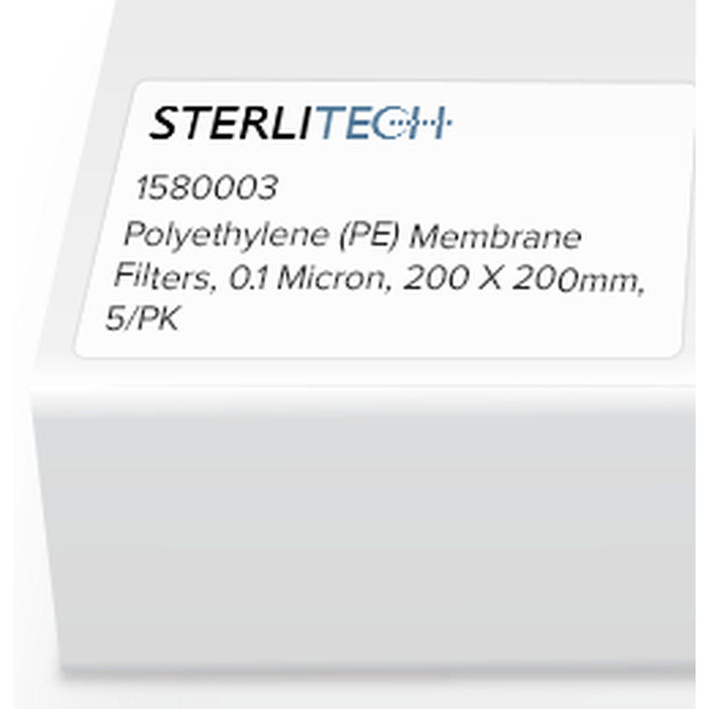 Polyethylene Membrane Filters, 0.1 Micron, 200 X 200mm, 5/PK