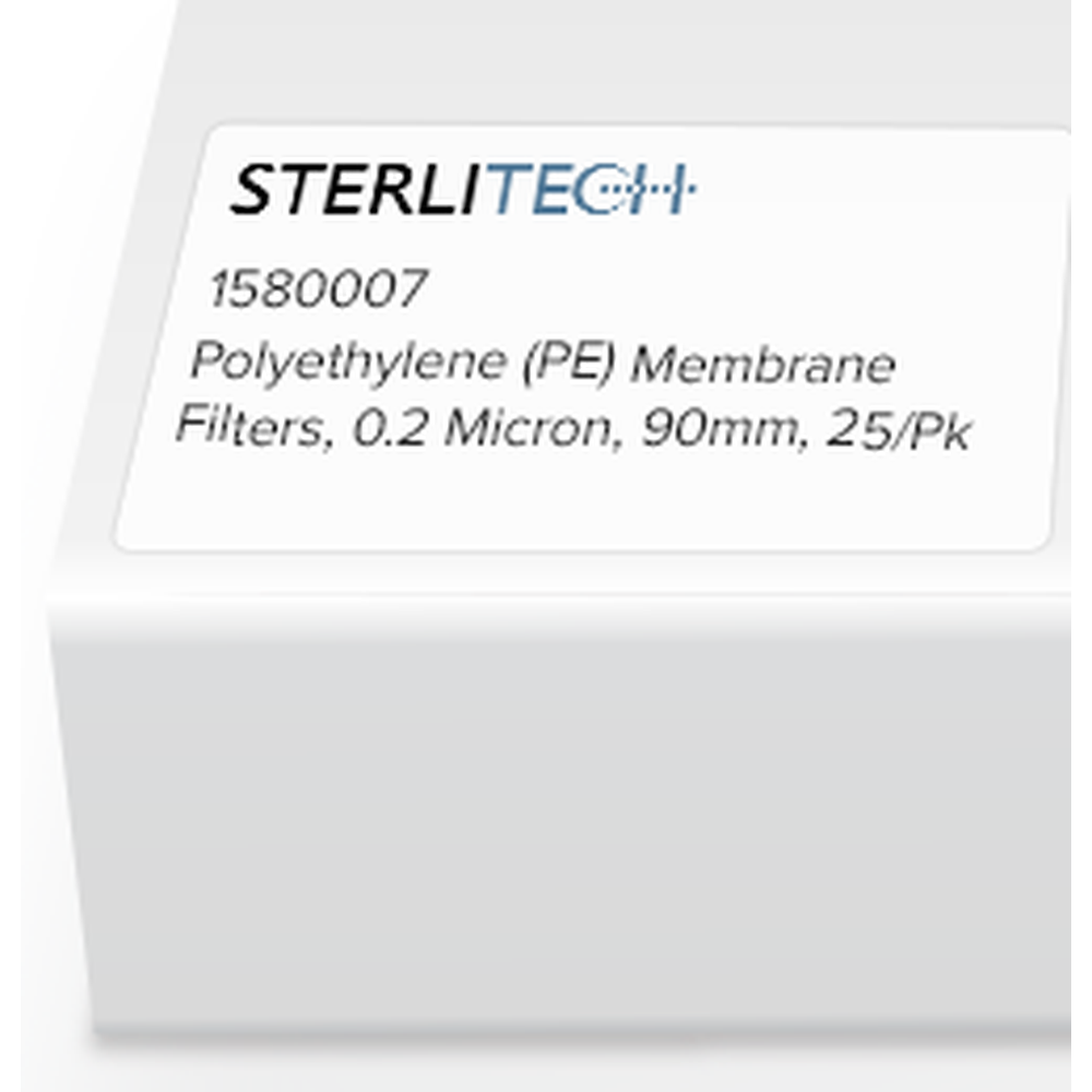 Polyethylene Membrane Filters, 0.2 Micron, 90mm, 25/Pk