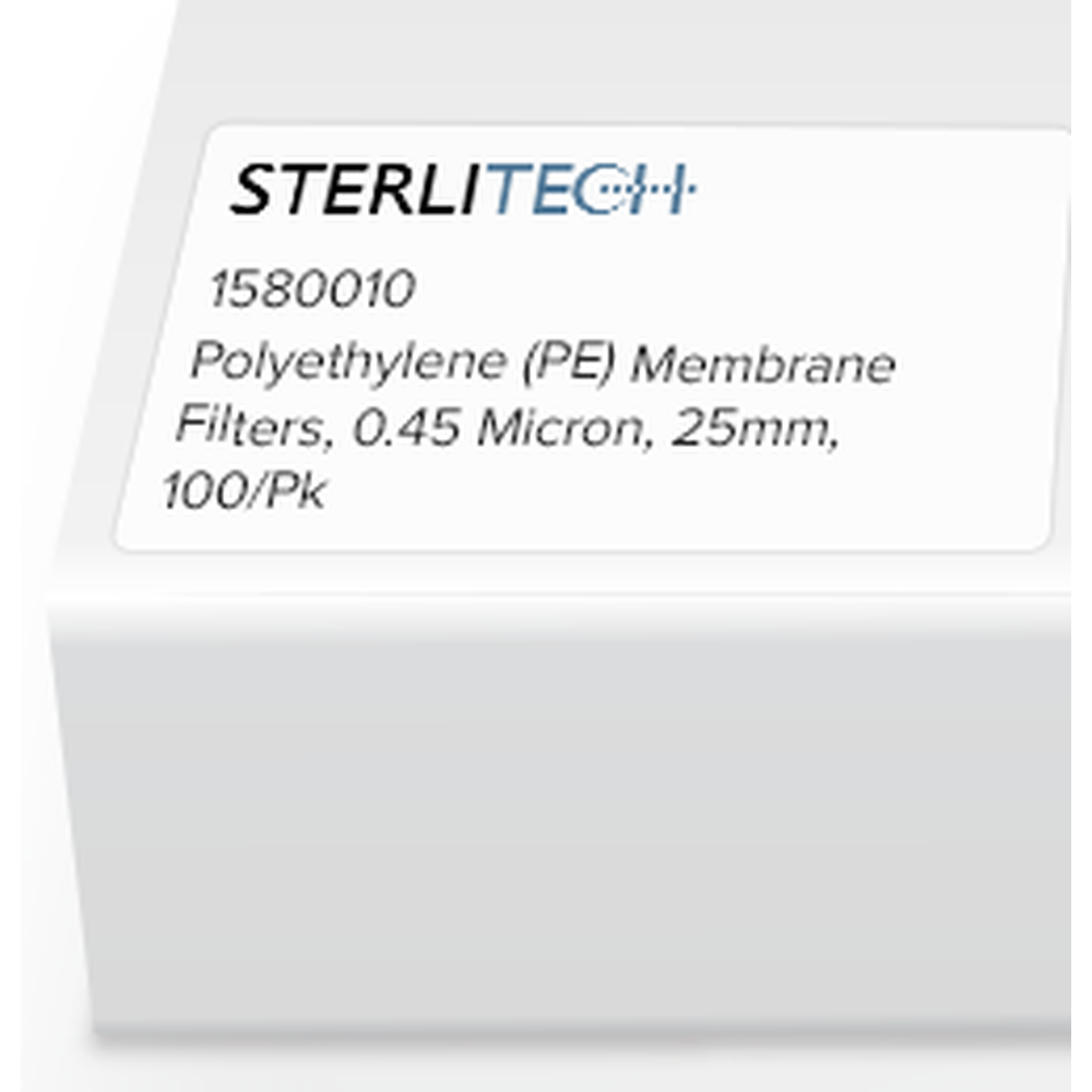 Polyethylene Membrane Filters, 0.45 Micron, 25mm, 100/Pk