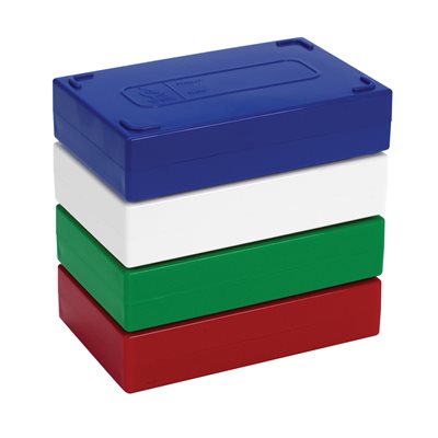 Premium Microscope Slide Box, 25-Place, Cork, Blue