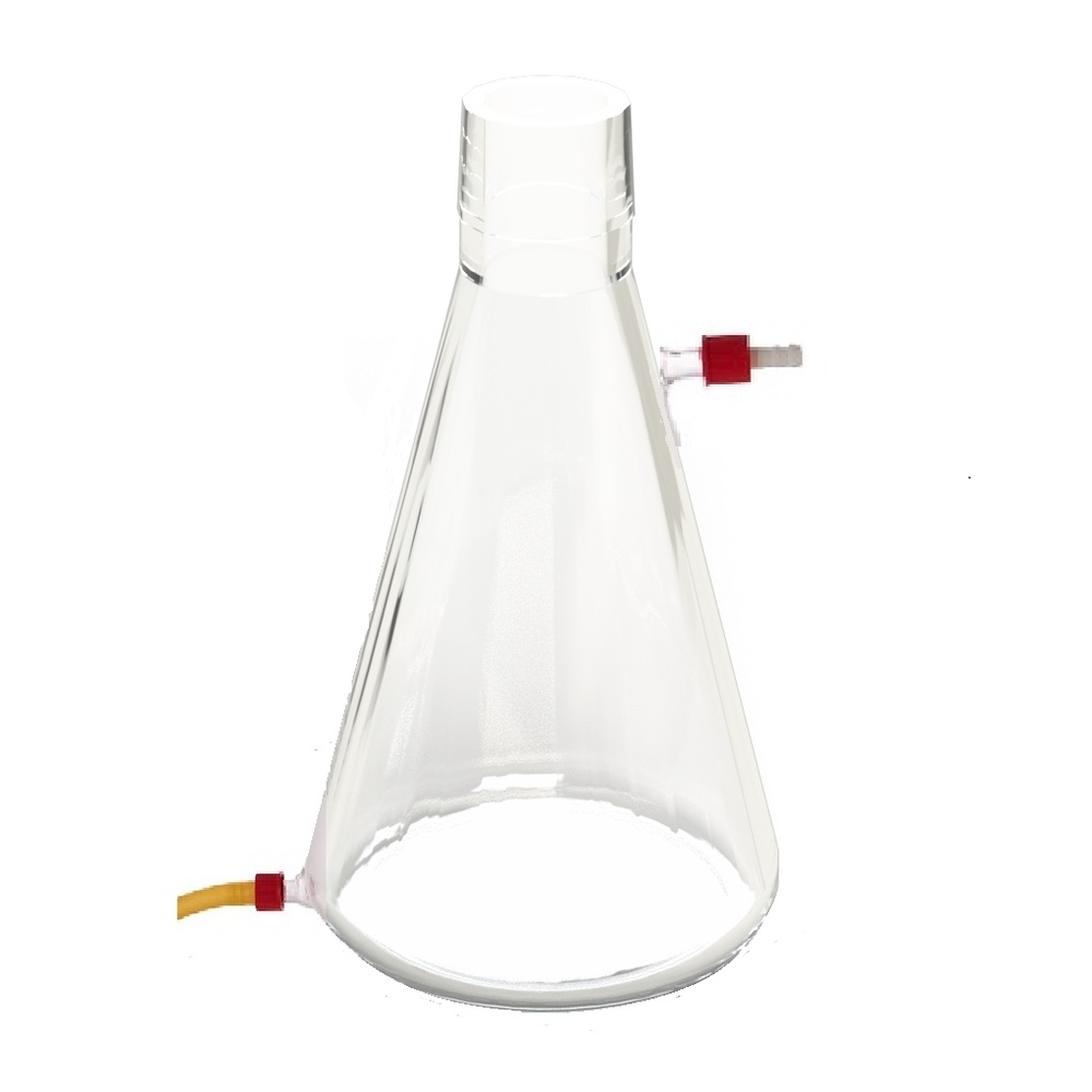 Rocker Receiver Flask with Drain, 1L, Side Arm (167300-08)