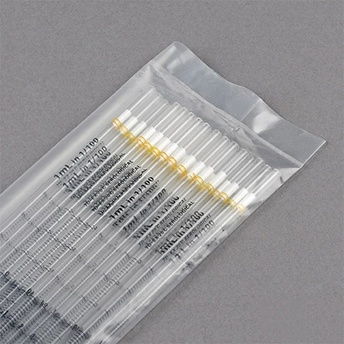 Serological Pipette, 1mL, PS, Standard Tip, 275mm, Non-Sterile, Yellow Band, 25/Pack