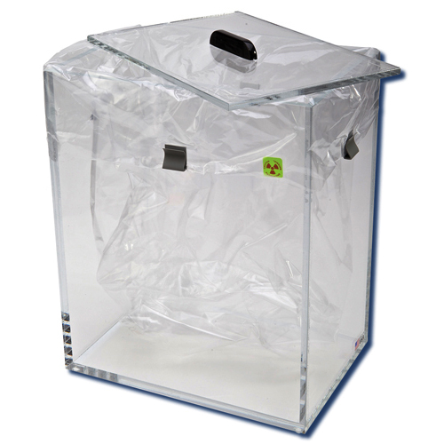 Beta Floor Bin w Lid, Acrylic 13x9x15", 1/EA