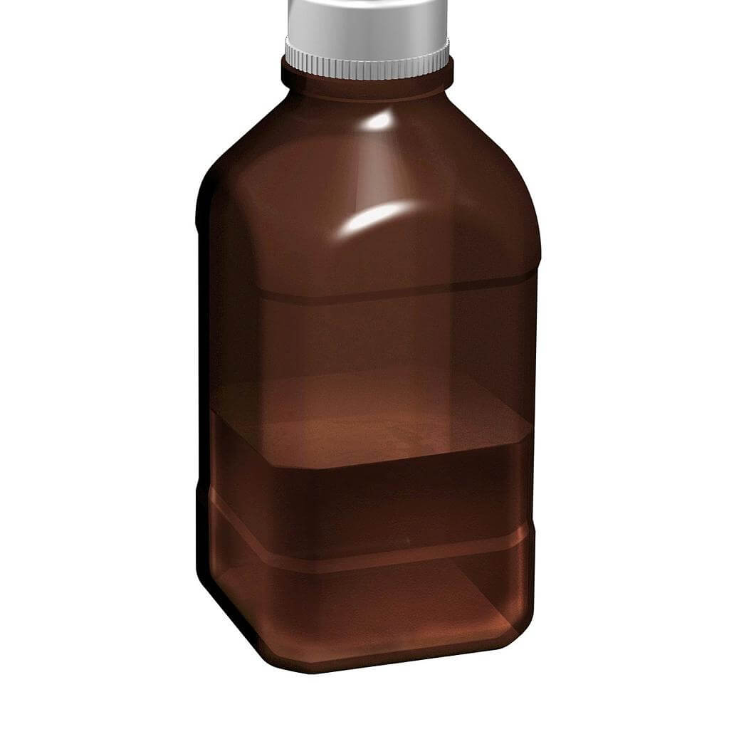 1Ltr Amber Autoclavable Bottle, 45mm thread