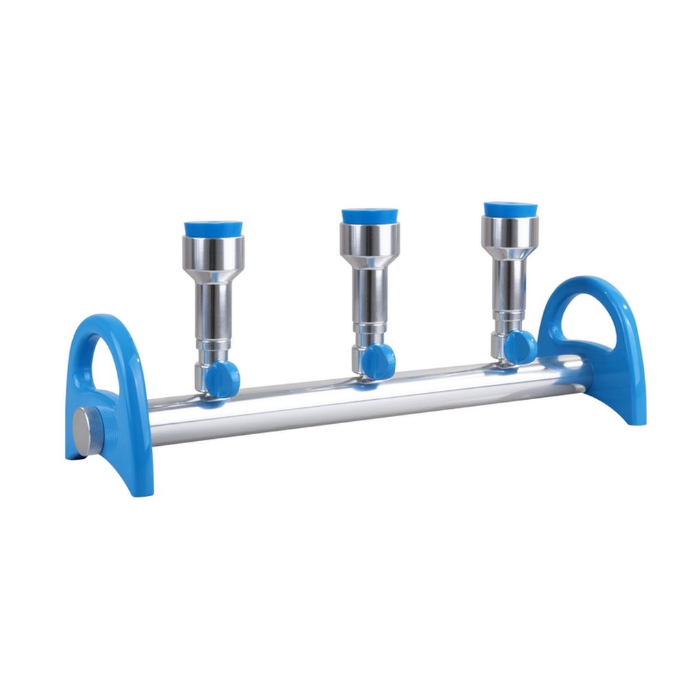 MultiVac 310-MS, 3 Places Aluminum Manifold with No. 8 stopper x 3