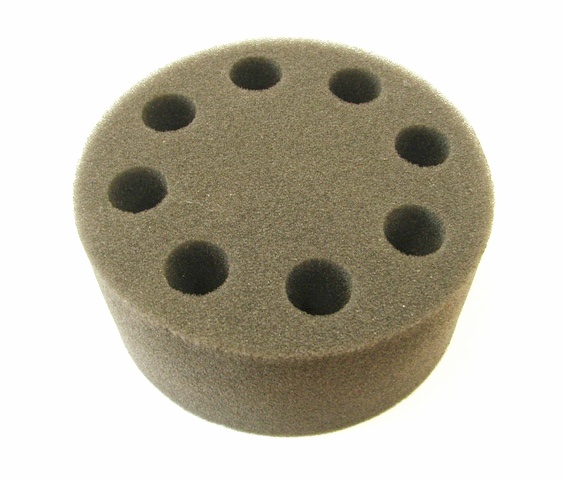 Foam Tube Insert for 8 test tubes Ø16mm, requires with Universal Adapter