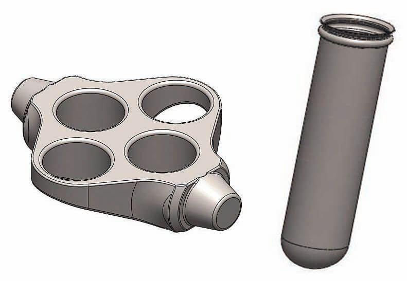4 x Buckets & 4 x 4 tubes 10mL, 12mL & 15mL capacity including adapters