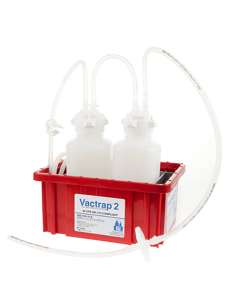 Vactrap™ 2 Vacuum Trap System (Vacuum Flask Alternative) for Aspiration and Vacuum Protection, Shatterproof 1+1 Liter Aspirator Bottle Assembly with Secondary Container, Bleach Compatible HDPE, 1 L Bottle with 1 L Overflow Bottle & Inline Vent Filter, 1/E
