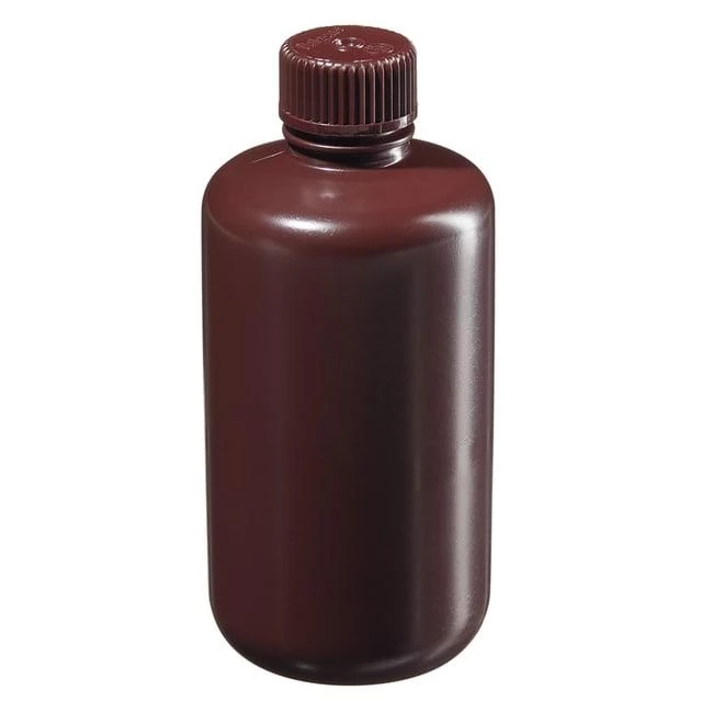 Amber Narrow-Mouth Bottle HDPE 250 mL