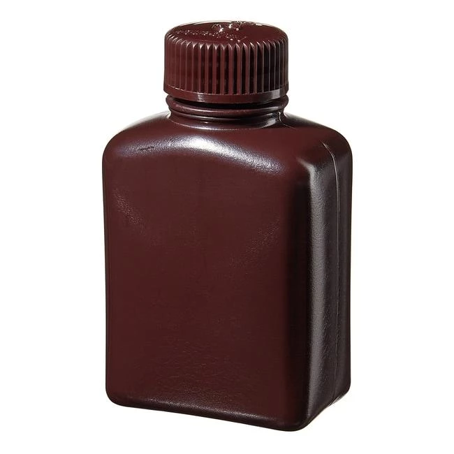 Amber Rectangular Bottle HDPE 125 mL