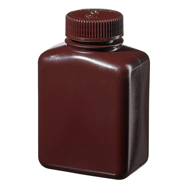 Amber Rectangular Bottle HDPE 250 mL