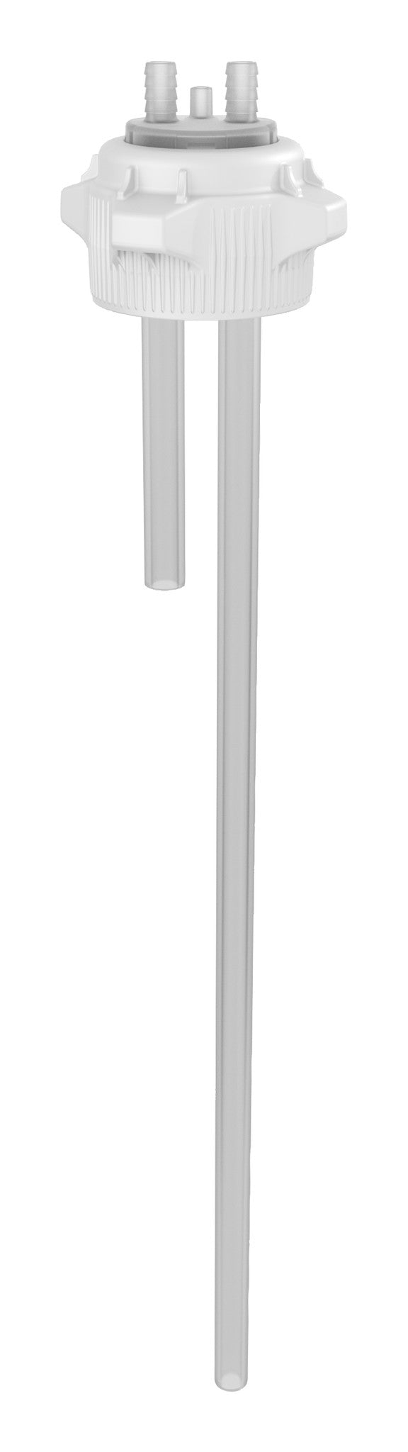 VersaCap 83 mm (83B) Carboy and Bottle Cap with Tubing, Open Cap with Tangle Free Hose Barb Adapter, Two 1/2 Inch Barbs with Tubing, 1/EA