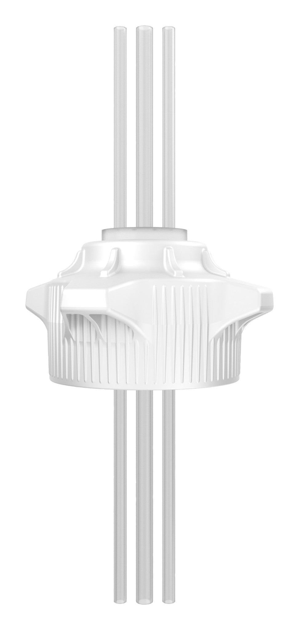 EZBio Silicone Cap System, VersaCap 120 mm, Open Cap w/ 2x 1/4" & 1x 3/8" Tubing, 1/EA