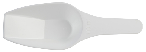 Scoop Measuring Flat Bottom, PP 100mL, 4/CS
