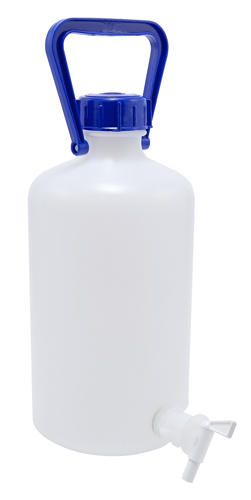 Carboy w Spigot NM Heavy Walled, HDPE 5L, 1/CS