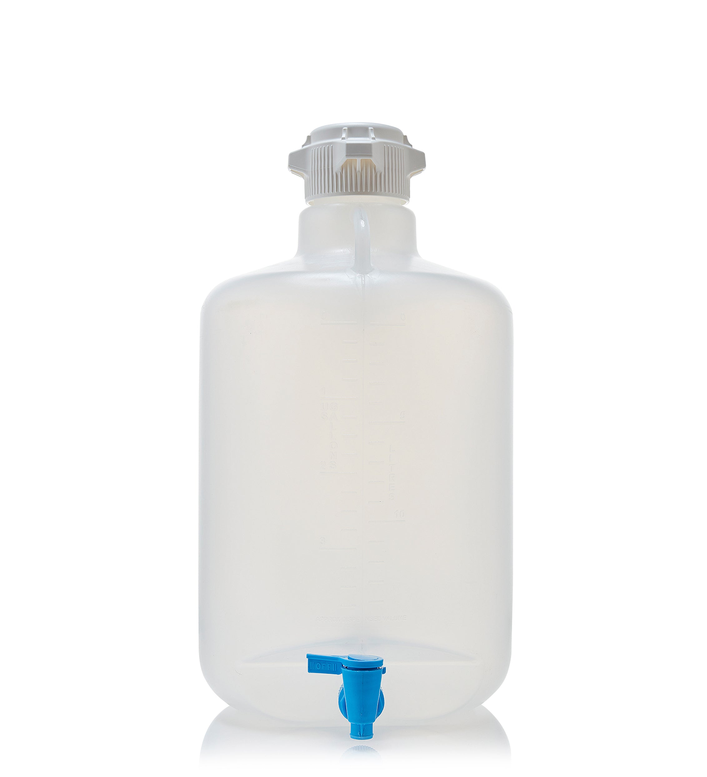 EZLabpure™ 20 L Round Carboy, PP, 83B VersaCap with Spigot, 1/EA