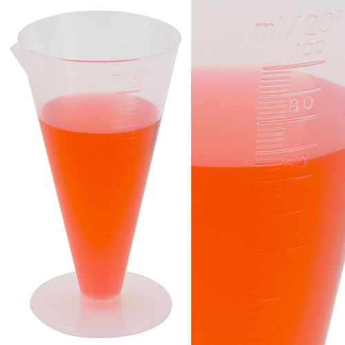 Cylinder Conical Graduated, PP 100mL, 6/CS