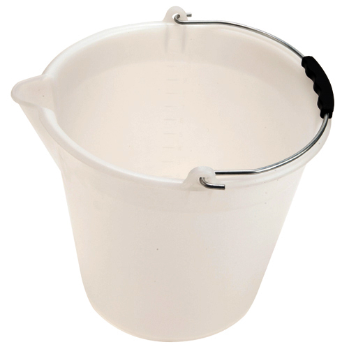 Bucket Graduated w Spout, LDPE 12L, 1/EA