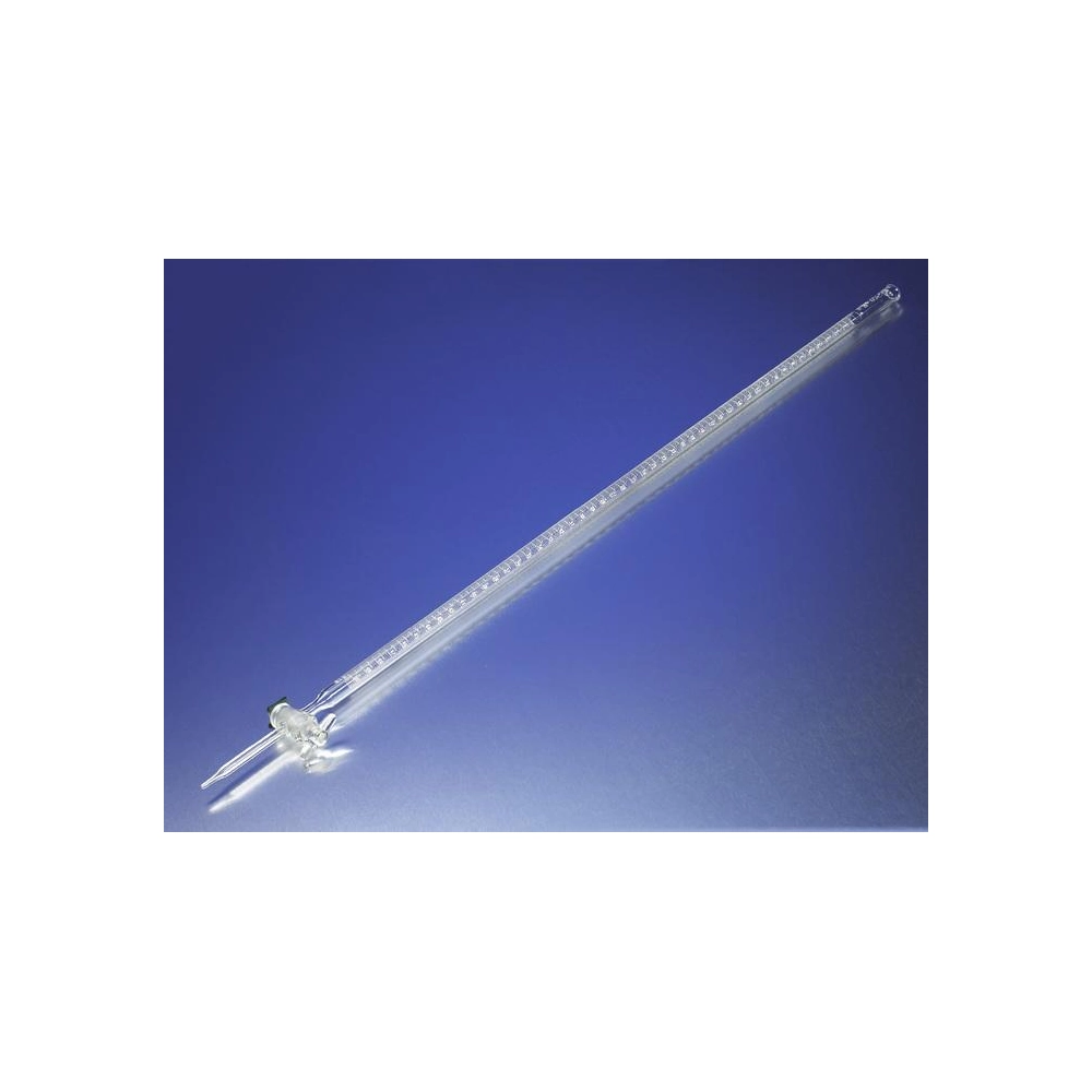 PYREX 50mL Serialized/Certified Class A Precision Bore Buret with Glass Standard Taper Stopcock