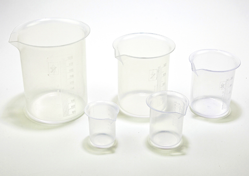 Beaker Set, PMP 50,100,250,500,1000mL, 1/ST