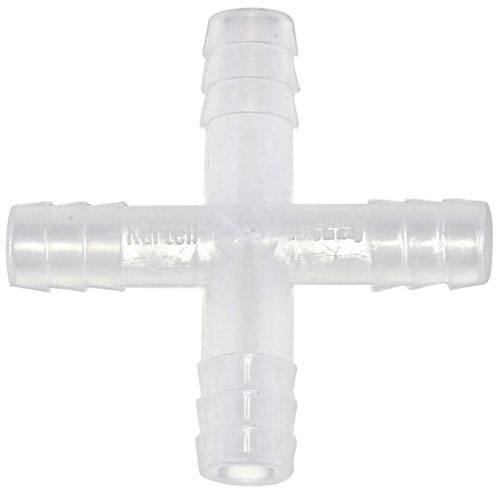 Tubing Connector 4 Way, PP 10mm, 100/CS