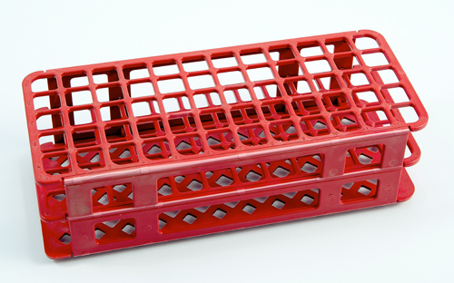 Rack Test Tube 60 Place Red, PP 16mm, 5/CS