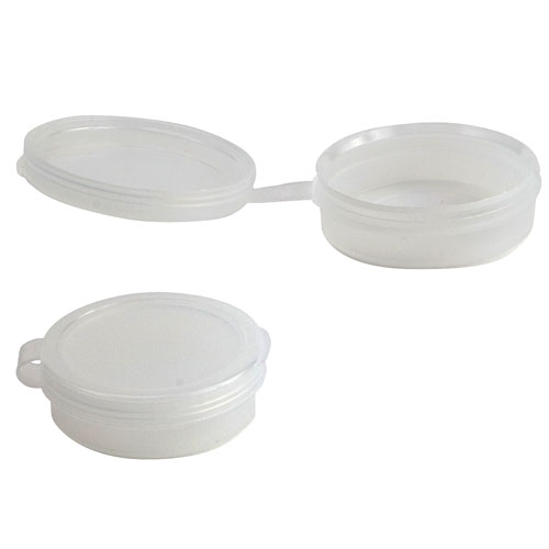 Container w Hinged Lid, PE 0.25oz, 100/CS