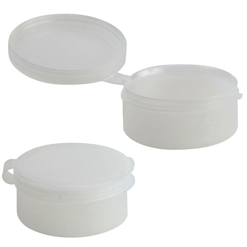 Container w Hinged Lid, PE 0.5oz, 100/CS