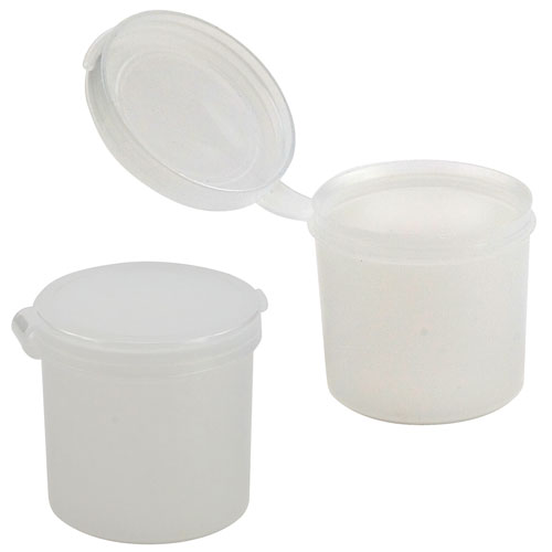 Container w Hinged Lid, PE 1oz, 100/CS