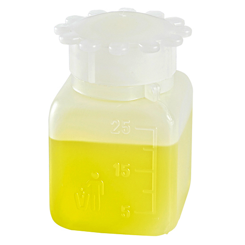 Bottle Square, HDPE/PP 25mL, 100/CS
