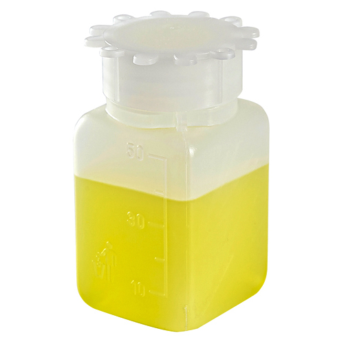 Bottle Square, HDPE/PP 50mL, 100/CS