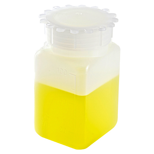 Bottle Square, HDPE/PP 100mL, 100/CS
