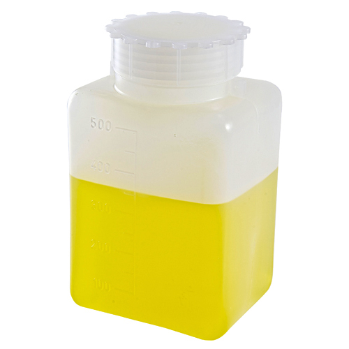 Bottle Square, HDPE/PP 500mL, 36/CS